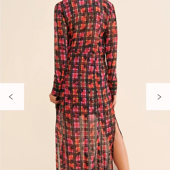 Free People Multicolor Plaid Long Sleeve Dress - Picture 3 of 8